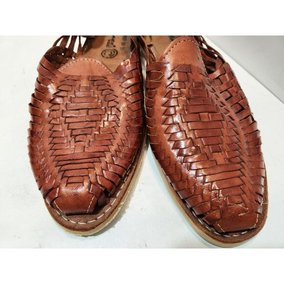 Maxx Men's Size 8 Reddish Brown Handmade Huaraches Made In Mexico - Picture 9 of 11